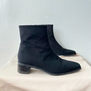 STUART WEITZMAN Marlow Goretex Waterproof Square Toe Black Ankle Boot 9.5